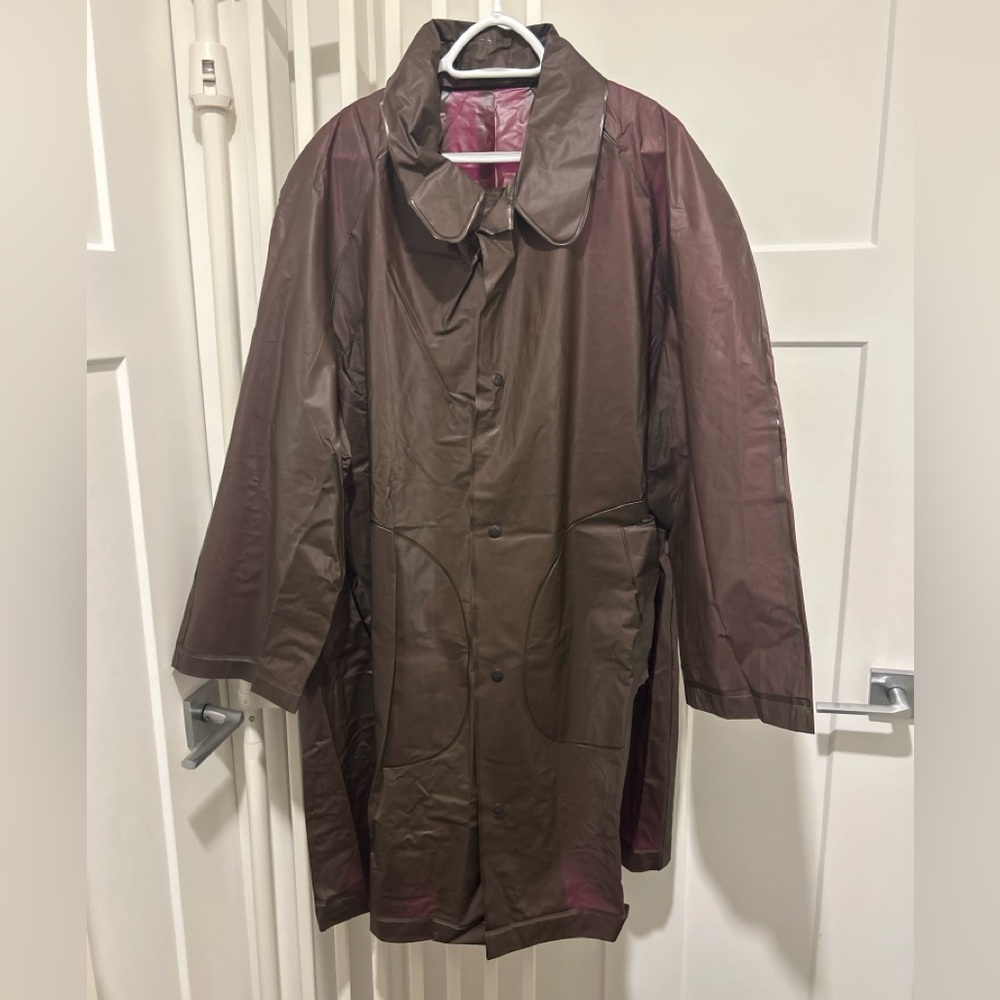1986 PVC Brown Long Raincoat Stone Island Jacket
